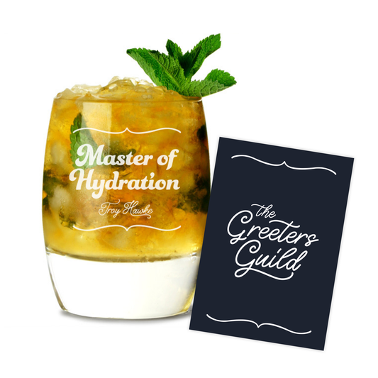 Master of Hydration Whiskey Glass
